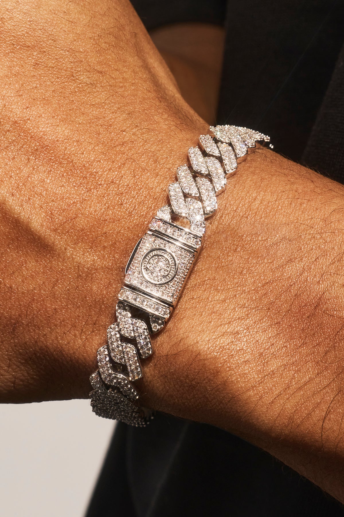 Iced Prong Cuban Bracelet - 10mm - White – Cernucci US