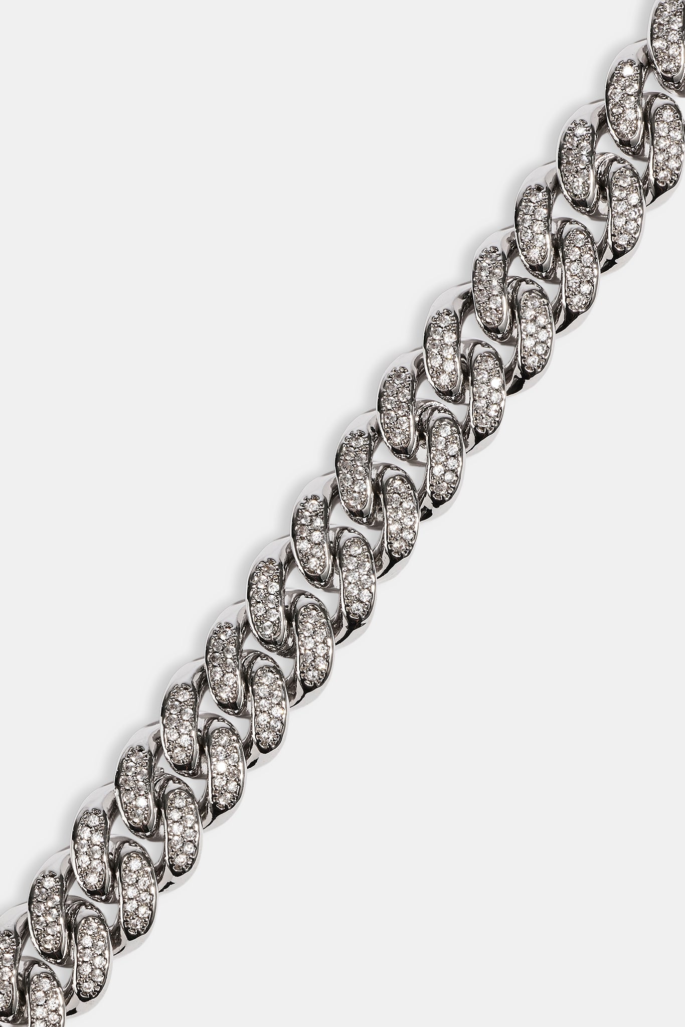 Iced Cuban Link Bracelet - 12mm - White