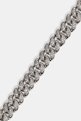 Iced Cuban Link Bracelet - 12mm - White