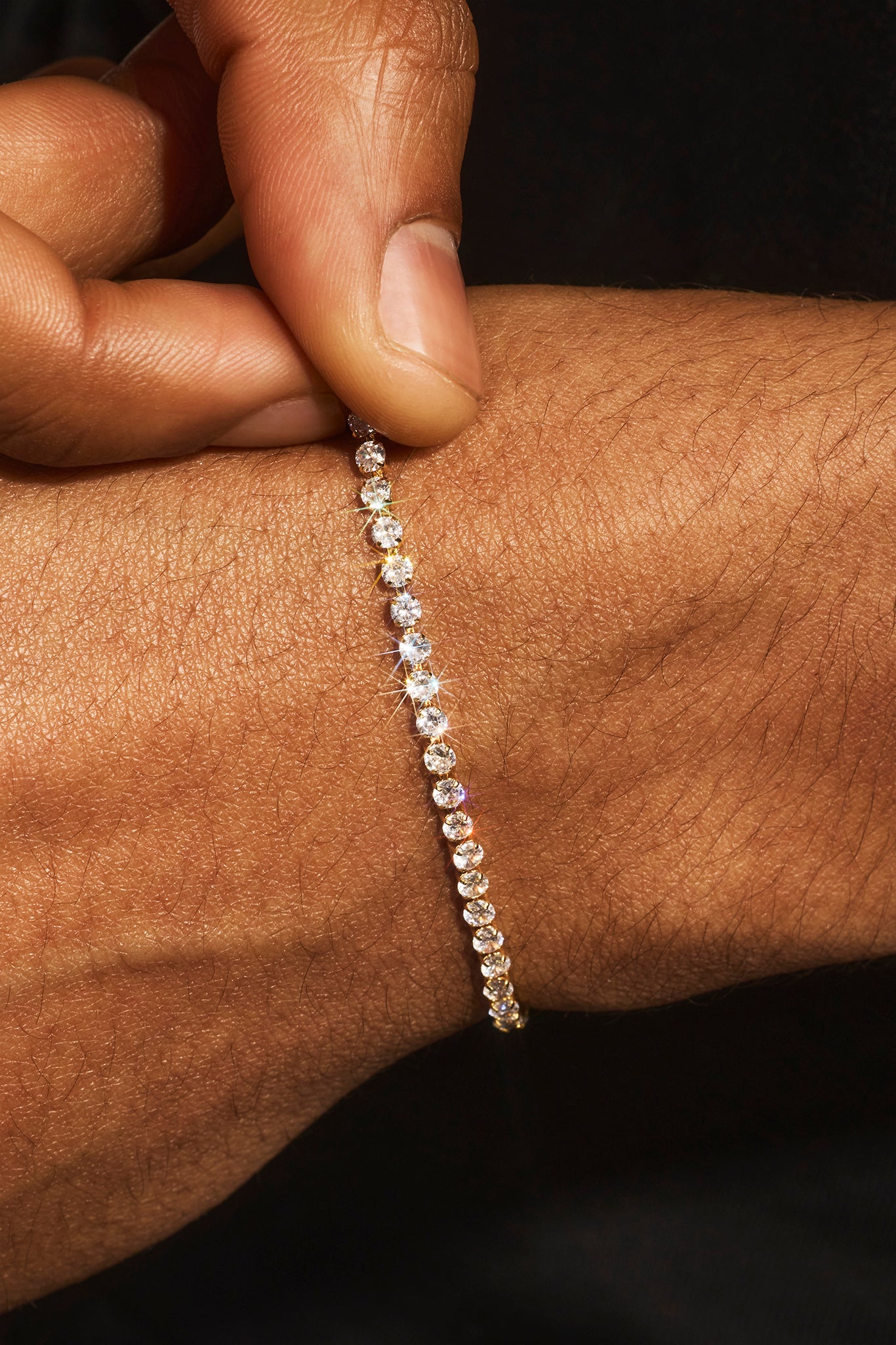 Micro Tennis Bracelet - 2.5mm - Gold