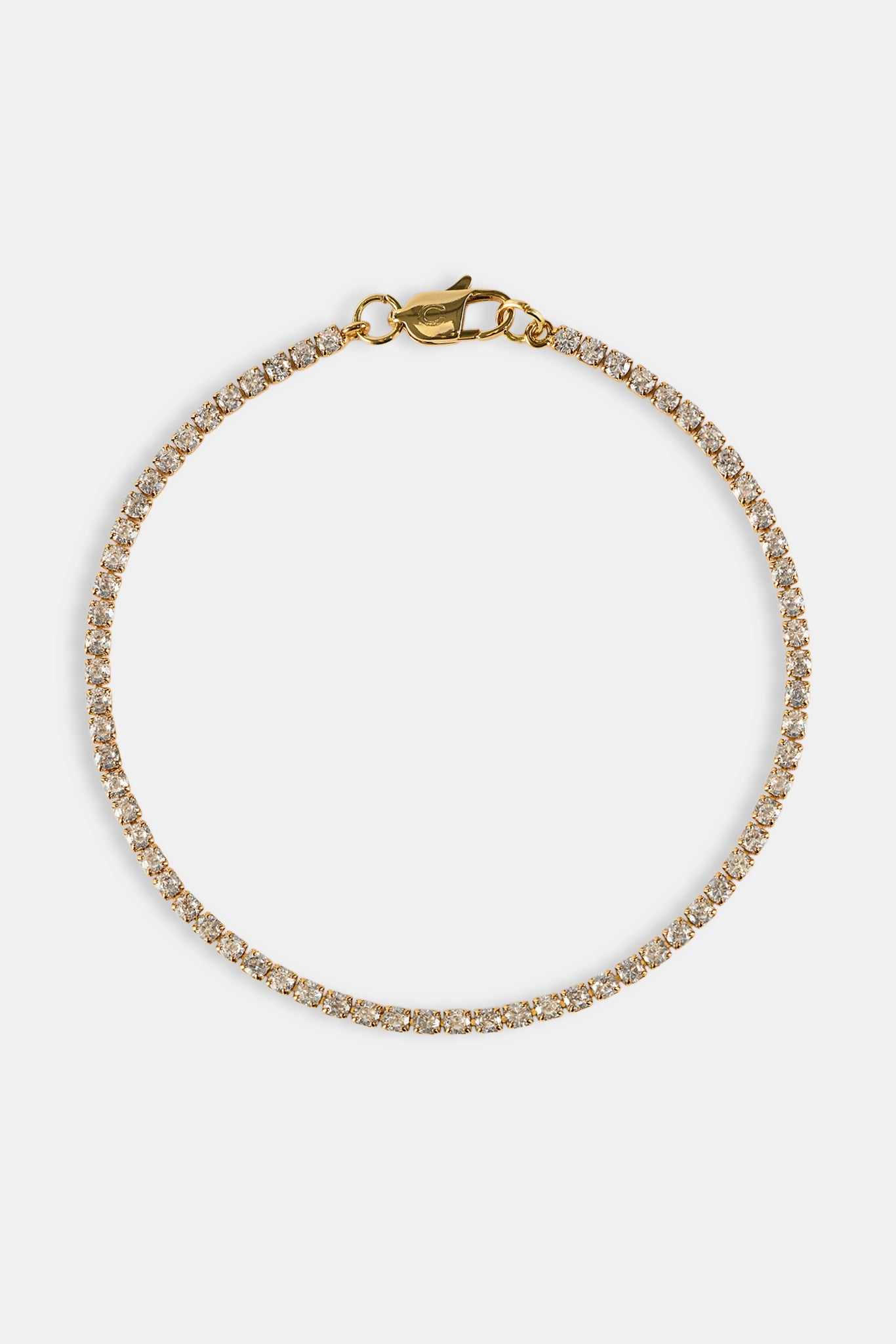 Micro Tennis Bracelet - 2.5mm - Gold