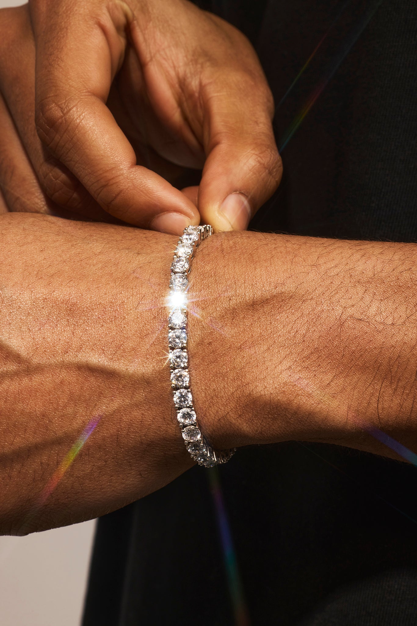5mm Tennis Chain & Bracelet - White