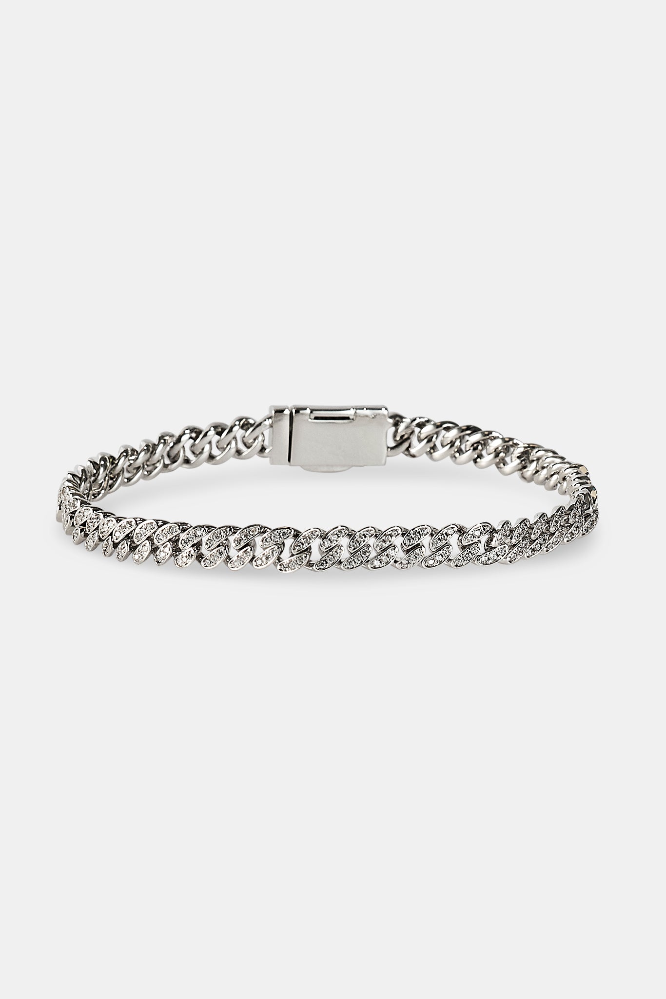 Iced Cuban Bracelet - 6mm - White