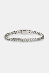Iced Cuban Bracelet - 6mm - White