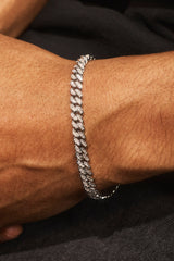Iced Cuban Bracelet - 6mm - White