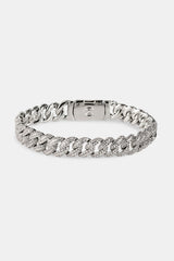 Iced Cuban Bracelet - 8mm - White