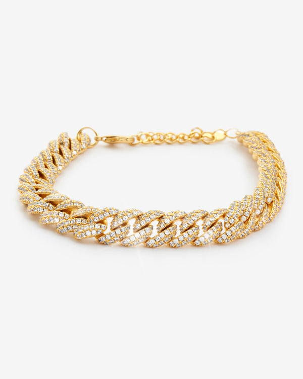 10mm Cuban Anklet - Gold