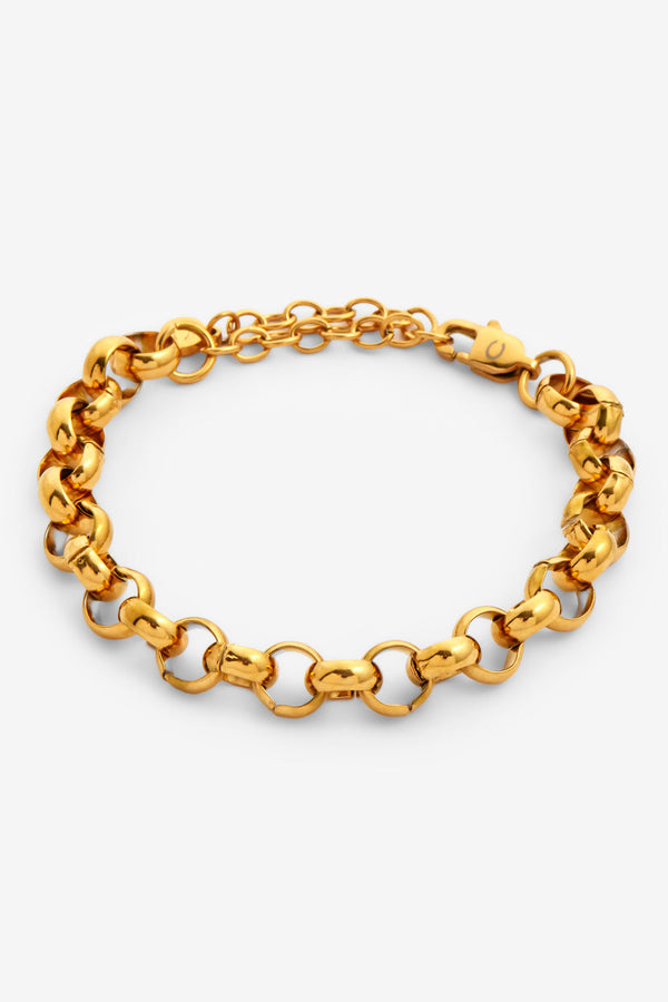 10mm Chunky Belcher Bracelet - Gold