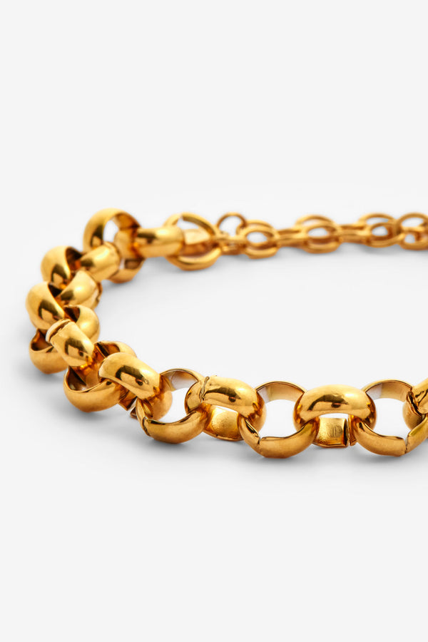 10mm Chunky Belcher Bracelet - Gold