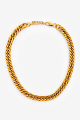 10mm Chunky Flat Cuban Chain - Gold