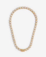 10mm Clustered Tennis Chain - Gold