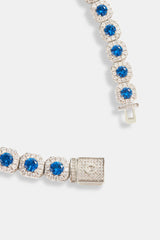 10mm Iced Blue CZ Cluster Bracelet