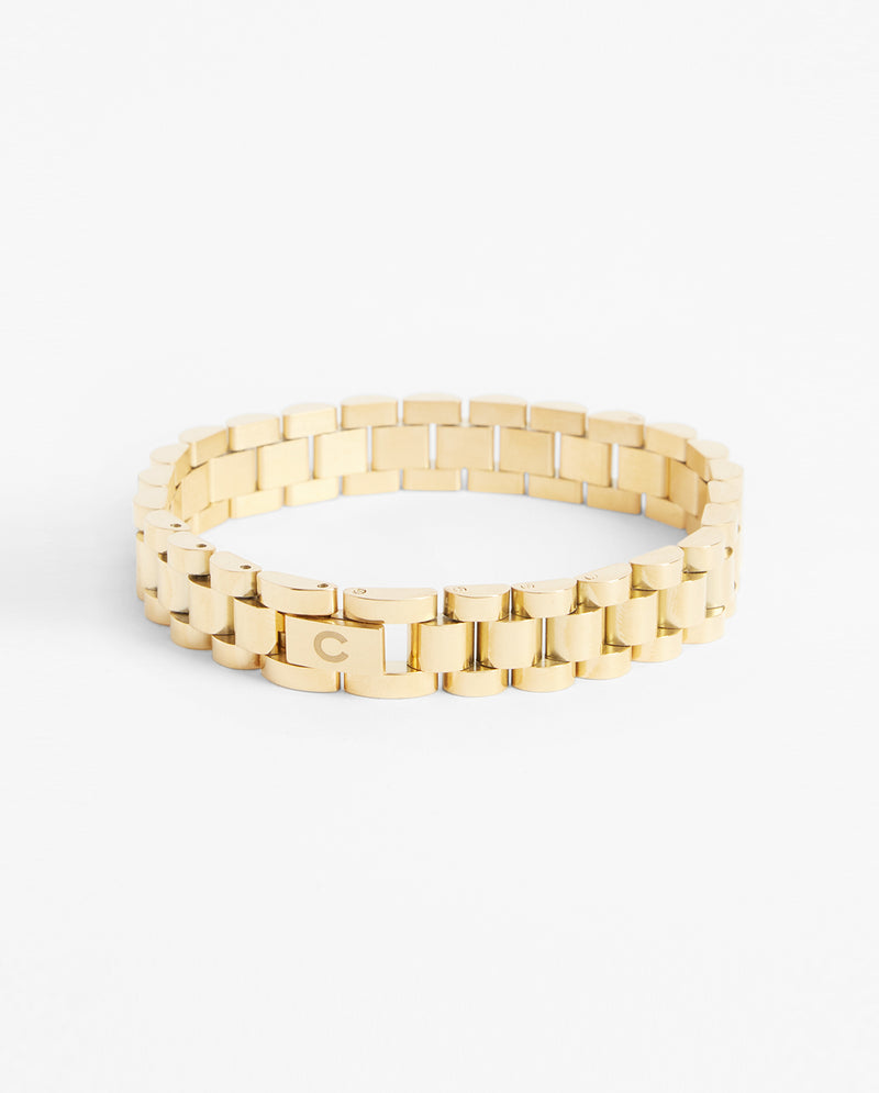 10mm Watch Strap Link Bracelet - Gold