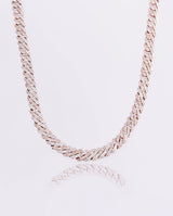 10mm Diamond Prong Link Chain - 2 Tone - Cernucci