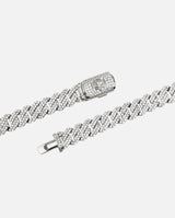 10mm Diamond Prong Link Chain - White Gold - Cernucci