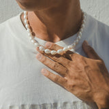 10mm Rice Pearl Necklace - Cernucci