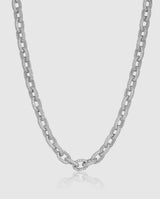 10mm Rolo Link Chain - White Gold - Cernucci