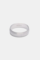925 4mm Sterling Silver Polished Edge Ring