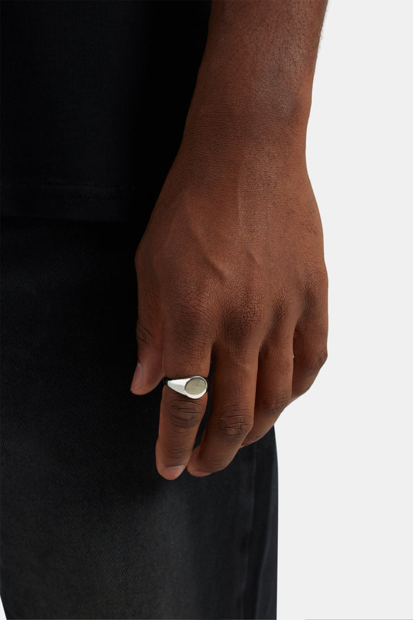 11mm Polished Round Signet Ring