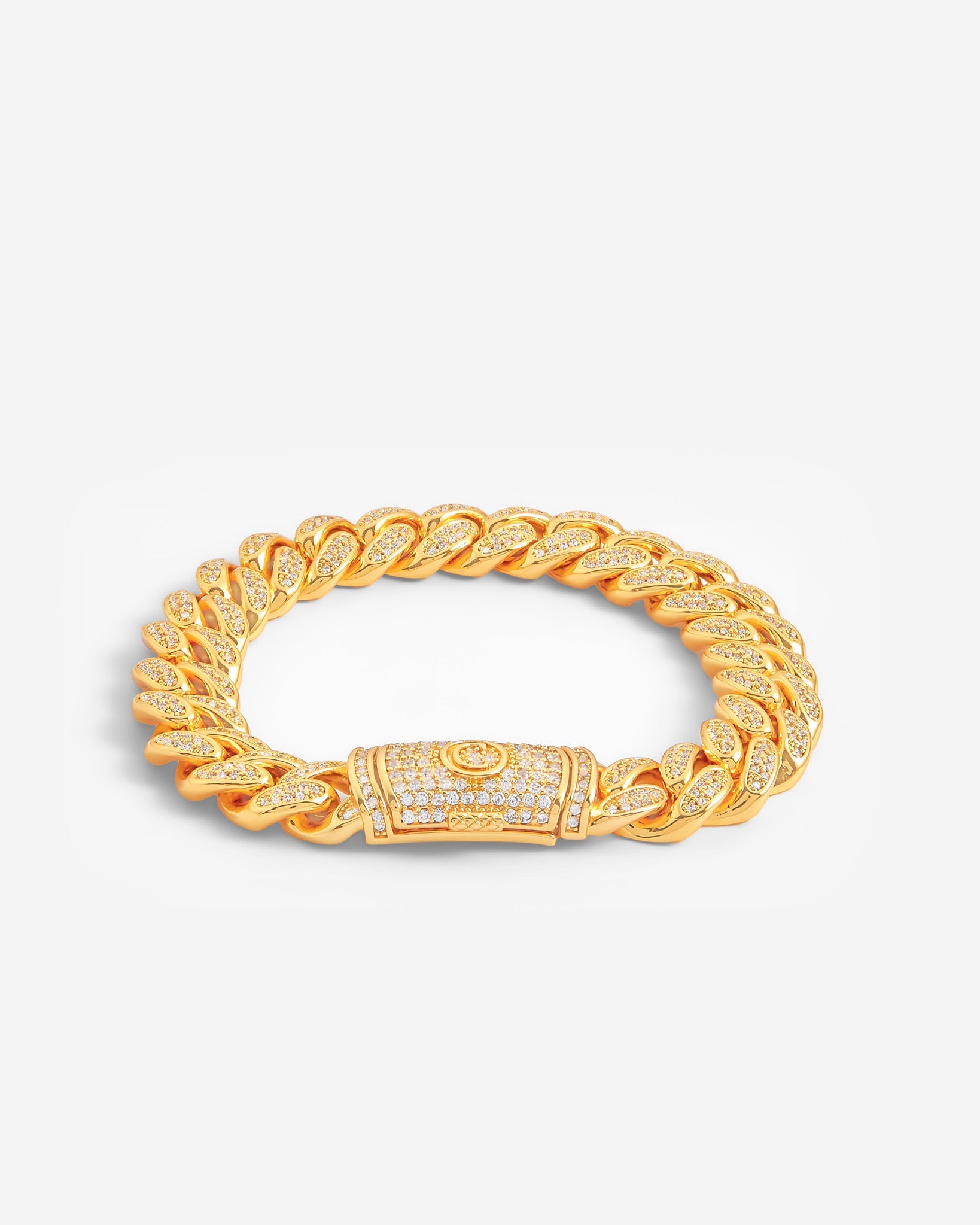 12mm Iced Cuban Link Bracelet - Gold – Cernucci US