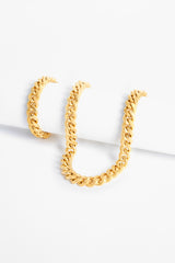 8mm Miami Cuban Chain + Bracelet Bundle - Gold