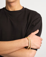 Prong Link + Tennis Bracelet Bundle - Gold