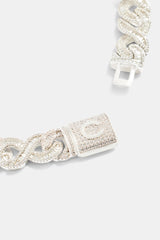 15mm Iced CZ Baguette Infinity Chain