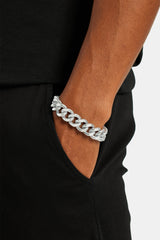 15mm Polished Cuban Bracelet - Stainless Steel