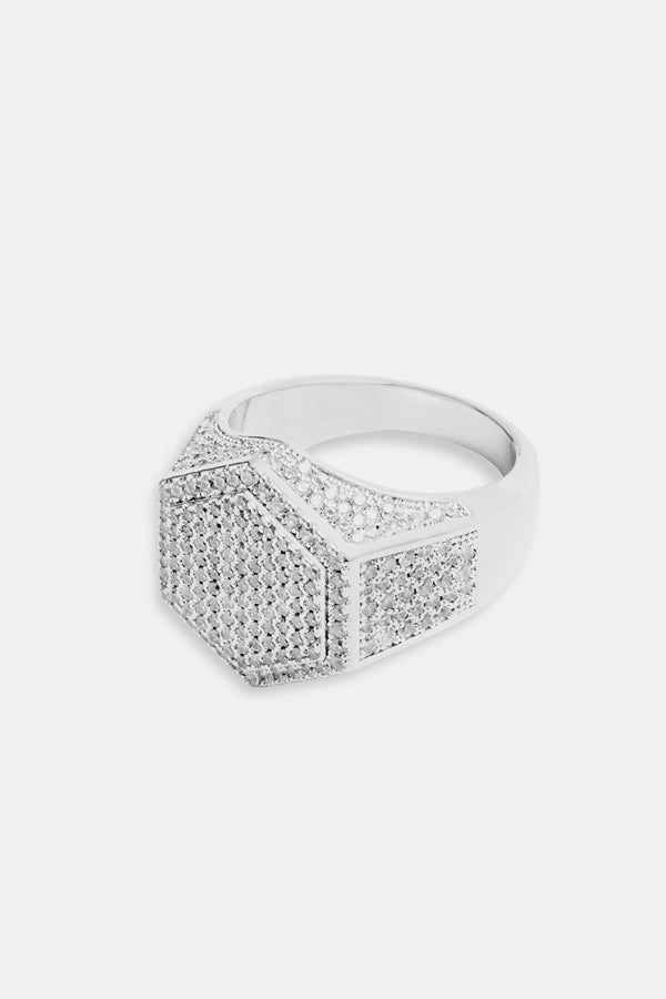 18mm Iced CZ Pave Chunky Ring