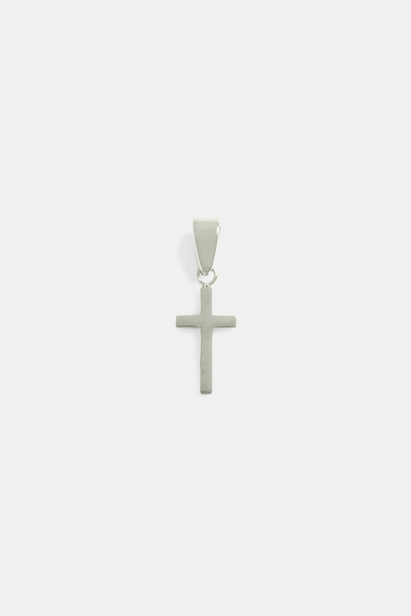 18mm Micro Polished Cross Pendant