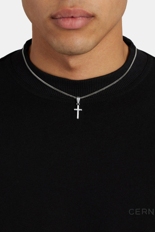 18mm Micro Polished Cross Pendant