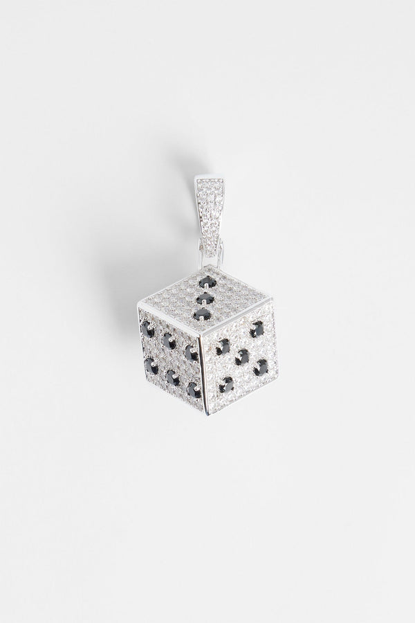 20mm Iced CZ Dice Pendant