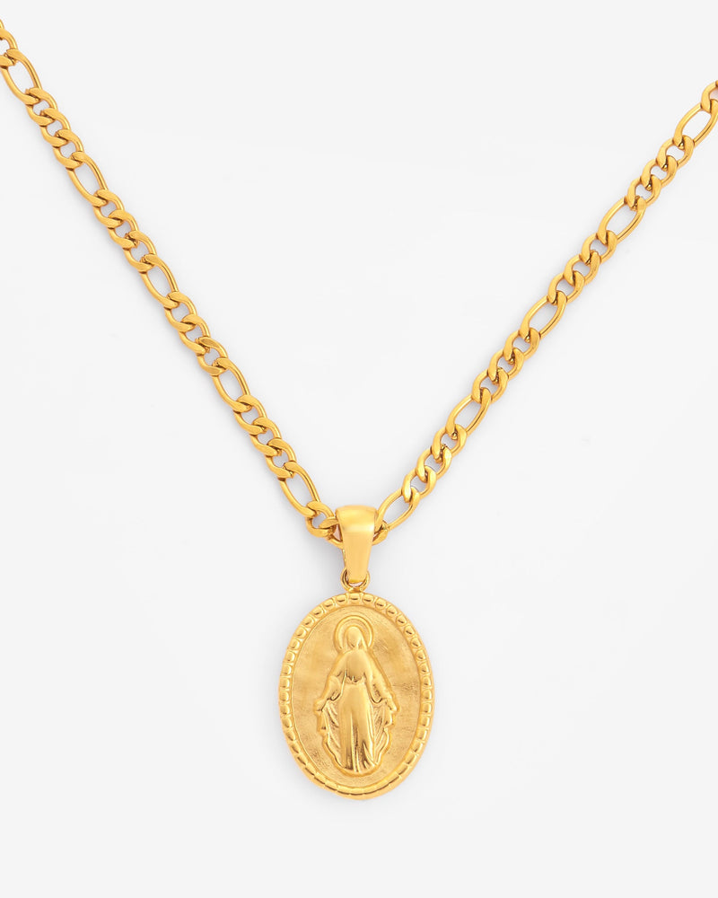 20mm St Christopher Necklace - Gold