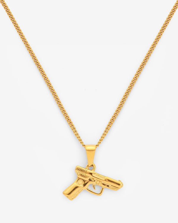 20mm Weapon Motif Necklace - Gold