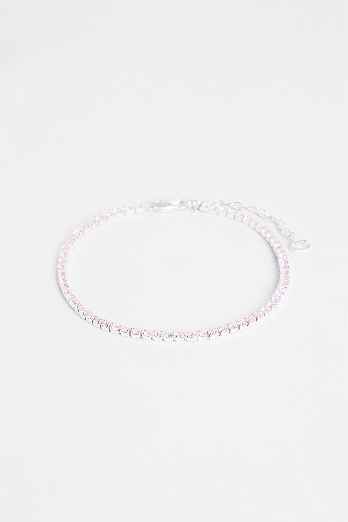 2.5mm Iced Pink CZ Micro Tennis Anklet – Cernucci US
