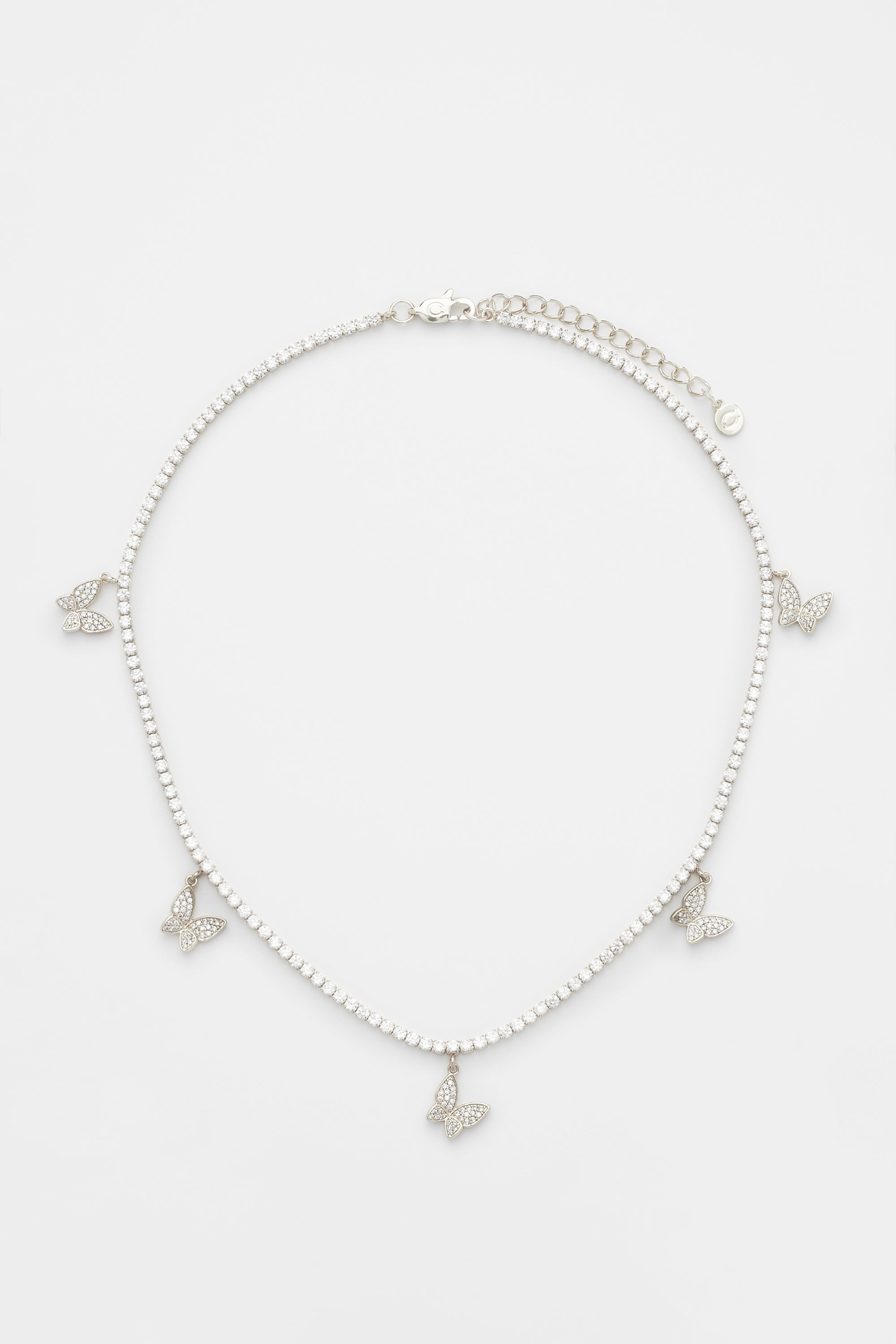 2.5mm Iced Tennis Butterfly Necklace