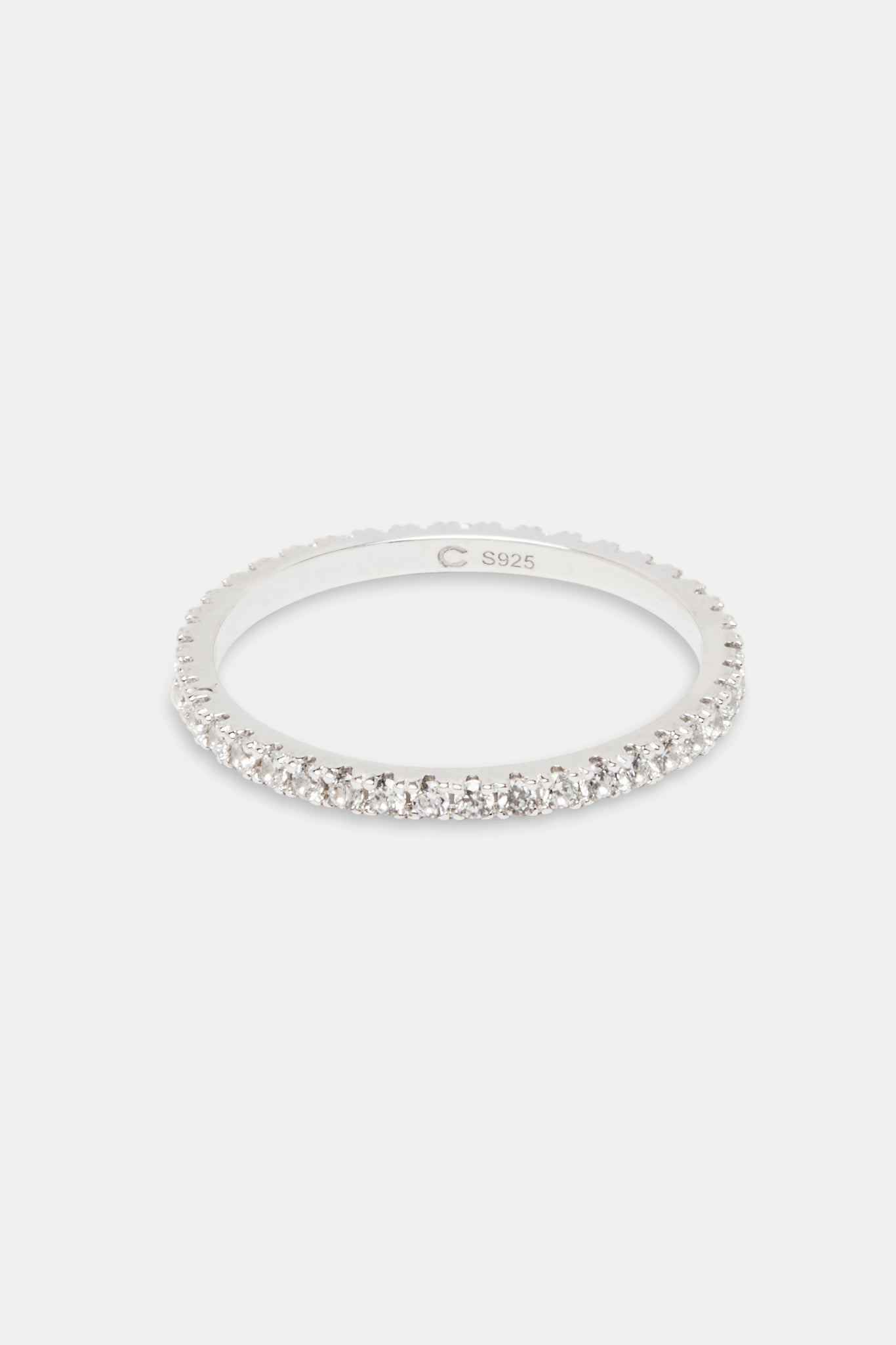 2mm 925 Clear CZ Tennis Ring