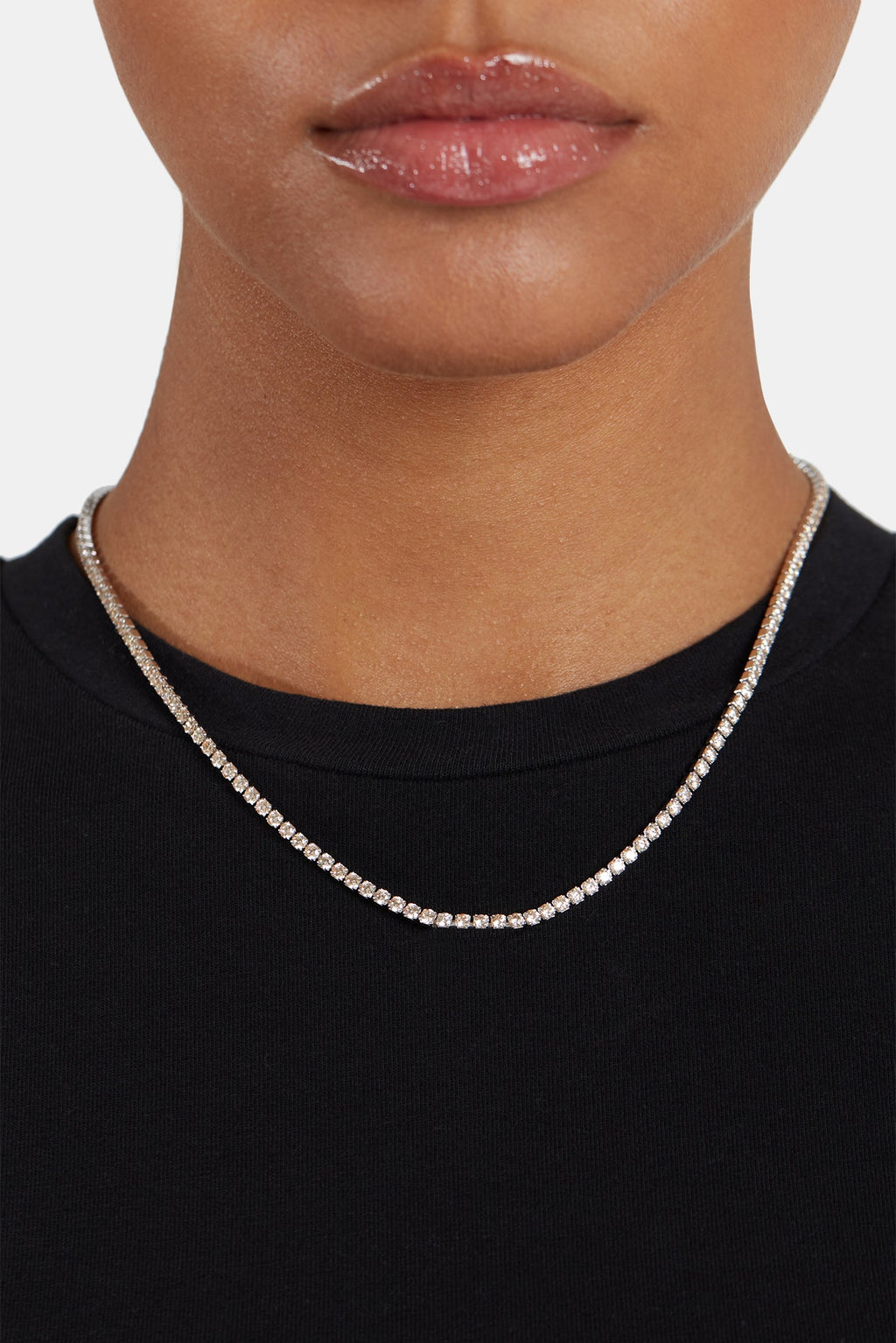 2mm Champagne Iced CZ Micro Tennis Chain – Cernucci US