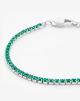 2.5mm Micro Tennis Bracelet - Green