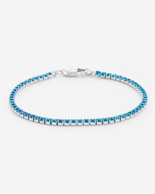 2.5mm Micro Tennis Bracelet - Blue