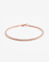 2.5mm Micro Tennis Bracelet - Rose Gold