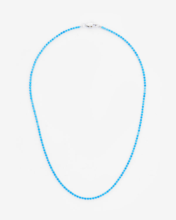 2.5mm Micro Tennis Chain - Blue