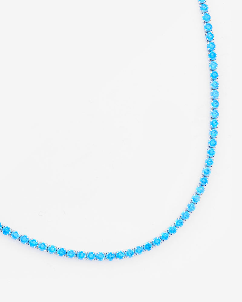 2.5mm Micro Tennis Chain - Blue