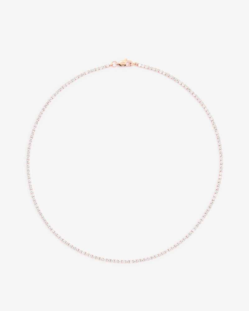 2.5mm Micro Tennis Chain - Rose Gold