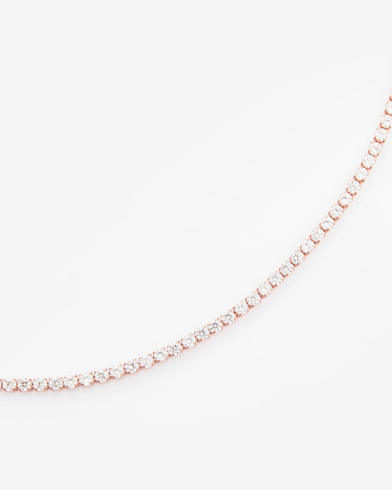 2.5mm Micro Tennis Chain - Rose Gold