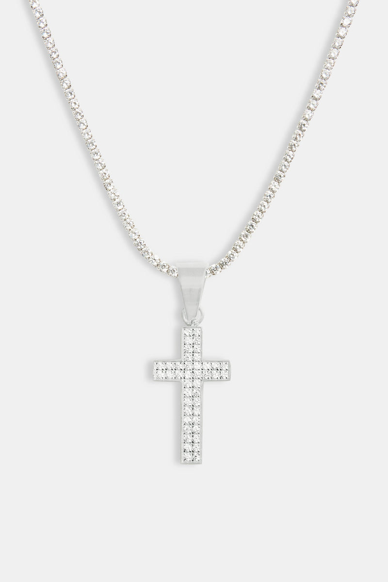 Iced CZ Cross Pendant