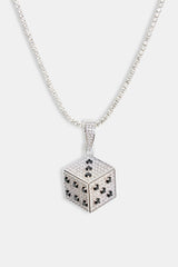 20mm Iced CZ Dice Pendant