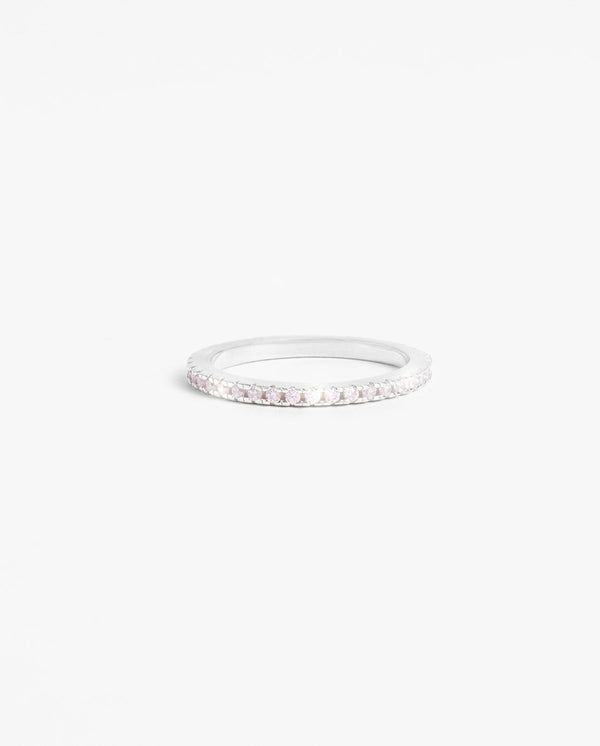 2mm Pink Round Tennis Ring