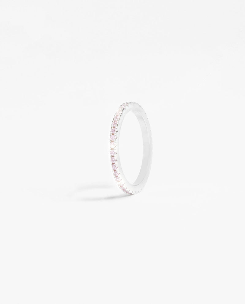 2mm Pink Round Tennis Ring