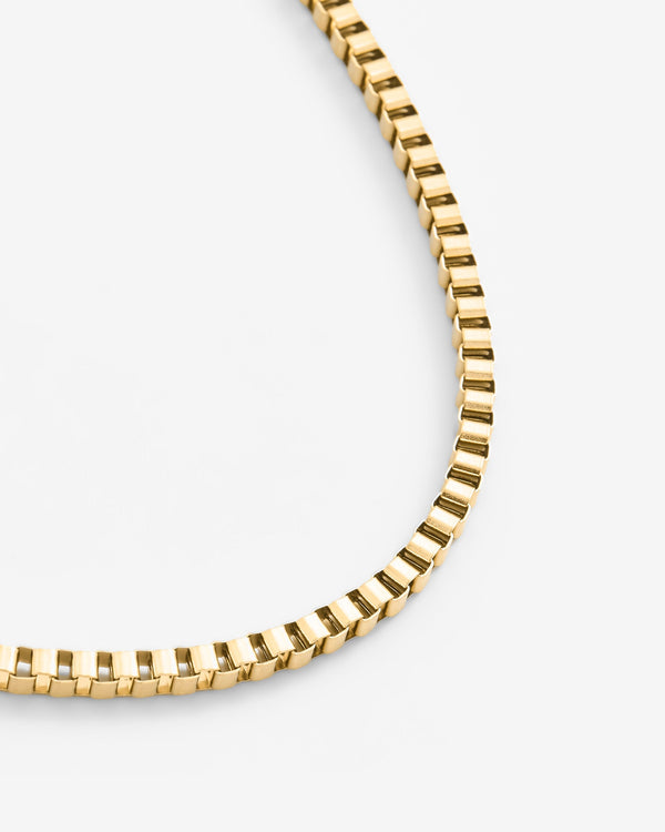 3mm Box Chain - Gold